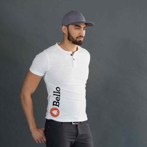 White logo tagline shirt